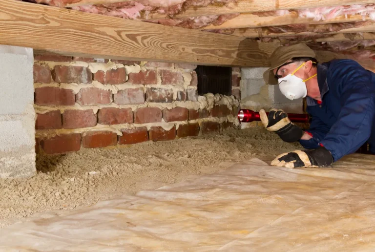 Professional Crawl Space Inspection Beneath a Home to Identify Foundation Issues, Moisture Intrusion, Structural Damage, and Signs of Mold or Wood Rot | Piermagic®